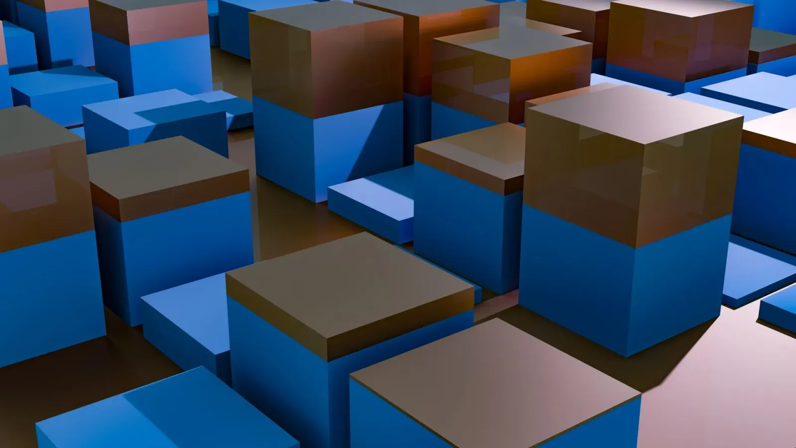 Abstract modular blocks representing a structured Odoo implementation