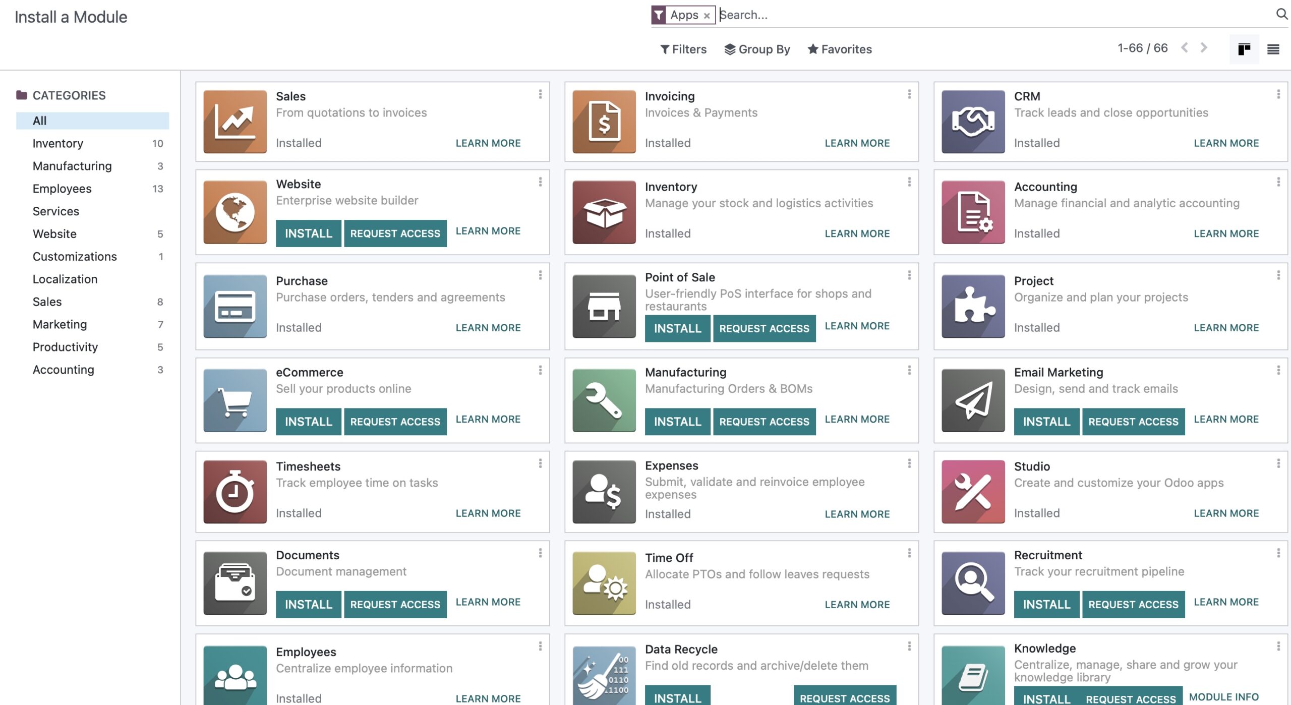 Install Odoo Module